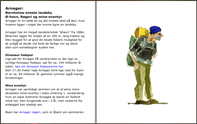 Beskrivelse af Arnager på Sydkysten af Bornholm. hiking guide by Frits Ahlefeldt