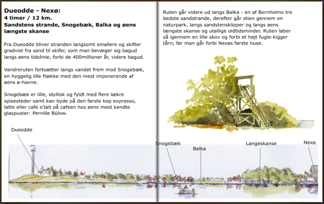 Info om stien mellem Nexø og Dueodde, på Bornholm, hiking guide by Frits Ahlefeldt