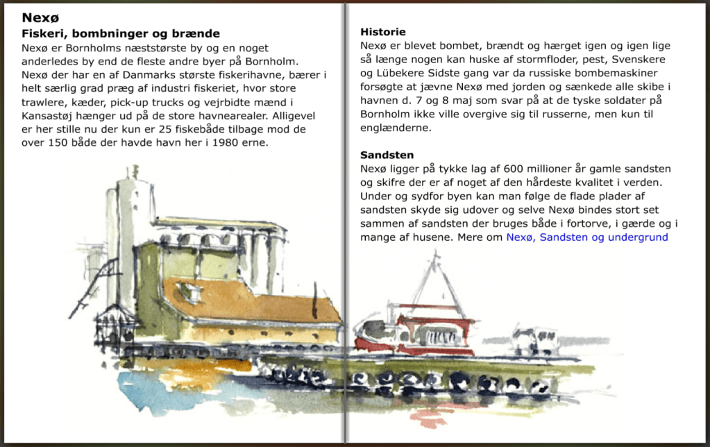 info om Nexø på Bornholm, hiking guide by Frits Ahlefeldt