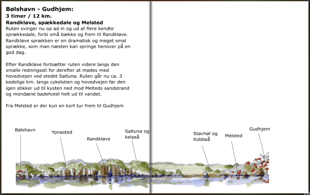 Stien mellem Bolshavn og Gudhjem på Bornholm, hiking guide by Frits Ahlefeldt