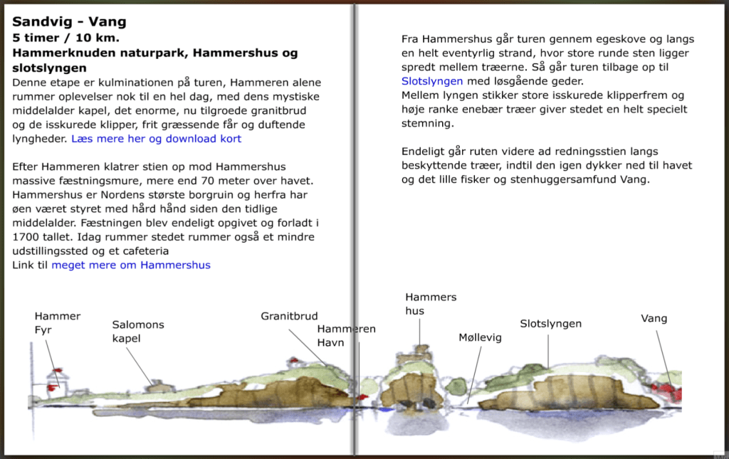 Vandrestien mellem Sandvig og Vang på Bornholm, hiking guide by Frits Ahlefeldt